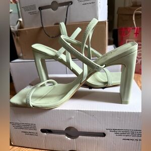 Aldo Light Green Strappy Heels